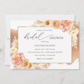 Terracotta, Peach, Cream Brautparty Einladung (Vorderseite)