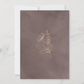 Terracotta Peach Floral Blossom Einladung Hochzeit (Rückseite)