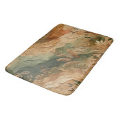 Terracotta Peach Present Blume Bohemisch Badematte (Schrägansicht)