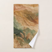 Terracotta Peach Present Blume Bohemisch Badhandtuch Set (Handtuch)