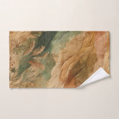 Terracotta Peach Present Blume Bohemisch Badhandtuch Set (Handtuch)