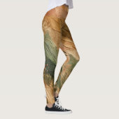 Terracotta Peach Present Blume Bohemisch Leggings (Rechts)