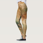 Terracotta Peach Present Blume Bohemisch Leggings (Links)