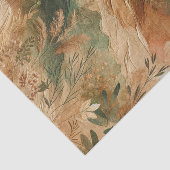 Terracotta Peach Present Blume Boho Seidenpapier (Ausschnitt)