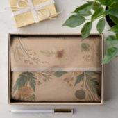 Terracotta Peach Present Blume Boho Seidenpapier (Geschenk)