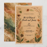 Terracotta Peach Pressed Blume Boho Wedding