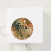 Terracotta Peach Pressed Blume Boho Wedding Geschenkanhänger (Beispiel)