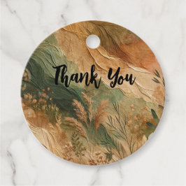 Terracotta Peach Pressed Blume Boho Wedding Geschenkanhänger