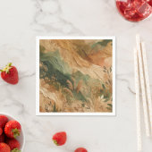 Terracotta Peach Pressed Blume Boho Wedding Serviette (Beispiel)