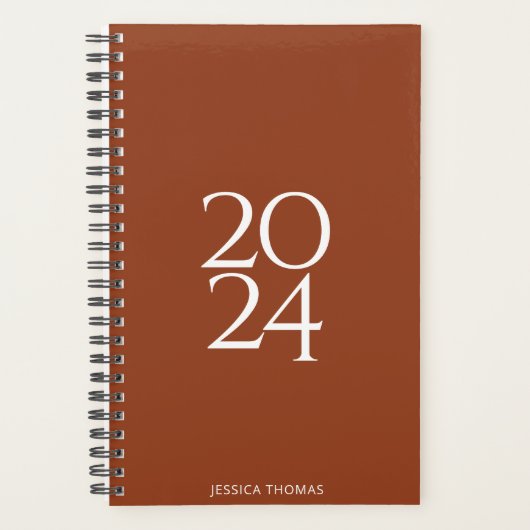 Terracotta Personal 2024 Weekly Planner Planer (Vorderseite)