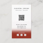 Terracotta Personal Trainer Fitness Athlete Foto Visitenkarte (Rückseite)