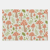 Terracotta Pilze mit grünen Blätter (Vorderseite)