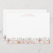 Terracotta & Pink Personalisierte Blumengestation Mitteilungskarte (Vorne/Hinten)