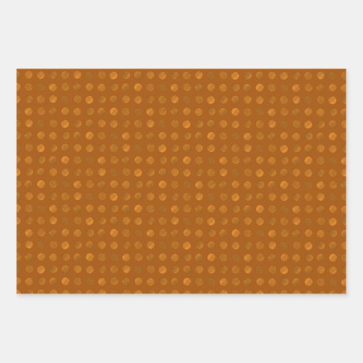 Terracotta Polka Dots Modern & elegant Geschenkpapier Set (Vorderseite 2)