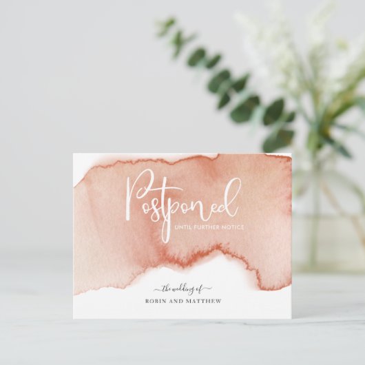 Terracotta Postponement Postkarte (Stehend Vorderseite)