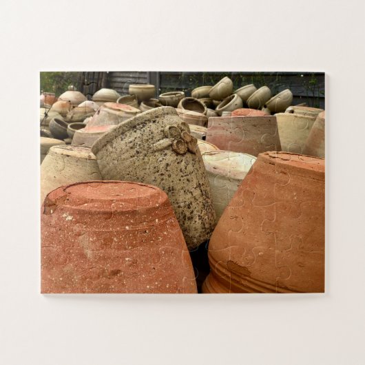 Terracotta Pots on Display | Scicli, Sicily Puzzle (Horizontal)