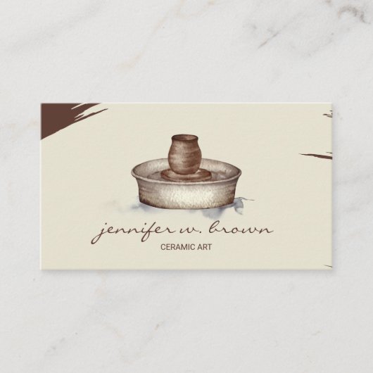 Terracotta Potterie Keramik Kunstwerkskulptur Visitenkarte (Vorderseite)