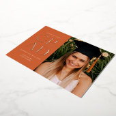 Terracotta Pressed Foil Grad Abschluss Folieneinladung (Gedreht)