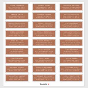 Terracotta   Private Guest Address Labels