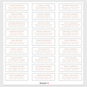 Terracotta   Private Guest Address Labels