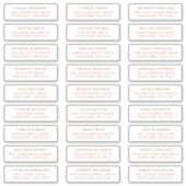 Terracotta | Private Guest Address Labels (Vorderseite)
