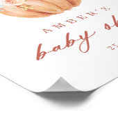 Terracotta Pumpkin and Rose Kinderdusche Willkomme Poster (Ecke)