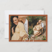 Terracotta Pumpkin Baby Dusche Dankeskarte (Rückseite)