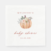 Terracotta Pumpkin Baby Dusche Serviette (Vorderseite)