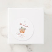 Terracotta Pumpkin Baby Dusche Vielen Dank Geschenkanhänger (Beispiel)