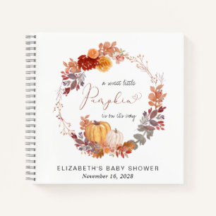 Terracotta Pumpkin Baby Showbook Notizblock