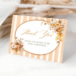 Terracotta Pumpkin Brautparty Danke Karte