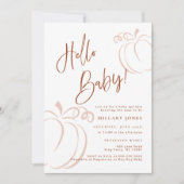 Terracotta Pumpkin Fall Bohemisch Babydusche Einladung (Vorderseite)