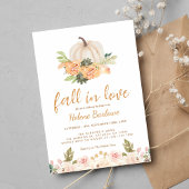 Terracotta Pumpkin Floral Fall Brautparty Einladung