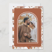 Terracotta Pumpkin Floral Foto Brautparty Einladung (Rückseite)