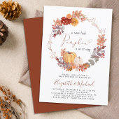 Terracotta Pumpkin Watercolor Babydusche Einladung