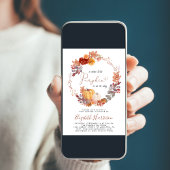 Terracotta Pumpkin Watercolor Babydusche Einladung