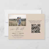 Terracotta QR Code Modern Save the Date 4 Foto (Rückseite)