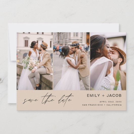 Terracotta QR Code Modern Save the Date 4 Foto (Vorderseite)