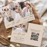 Terracotta QR Code Modern Save the Date 4 Foto<br><div class="desc">Moderner und eleganter Landschaft Horizontal Vier (4) Foto QR Code Save the Date Hochzeitsmagnet mit handgeschriebener Schrift Typografie. Der Save the Date einladende Magnet beinhaltet Skripttypografie und schick und schlichtes Design,  mit dem Sie Ihre individuelle Verlobung Fotografie hinzufügen können.</div>