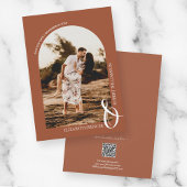 Terracotta QR Code Wedding Foto Save the Date