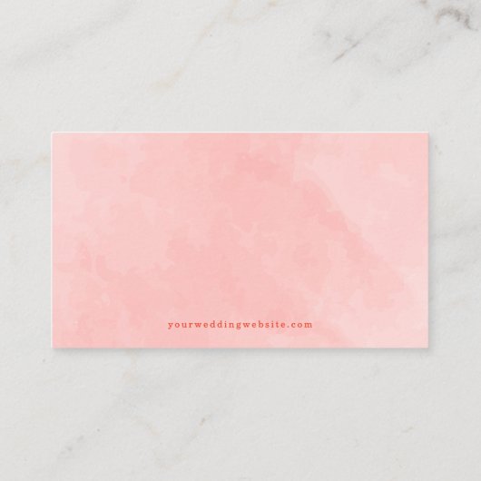 Terracotta QR CODE Wedding RSVP Begleitkarte (Rückseite)