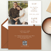Terracotta QR Foto Save the Date