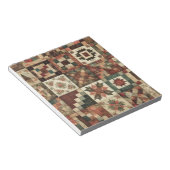 Terracotta Quilt and Patchwork Farbenfrohe Blumen Notizblock (angewinkelt)