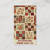 Terracotta Quilt Patchwork Handgefertigte Kleidung Visitenkarte (Vorderseite)