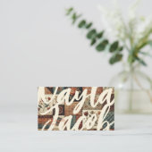 Terracotta Quilt Patchwork Handgefertigte Kleidung Visitenkarte (Stehend Vorderseite)