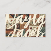 Terracotta Quilt Patchwork Handgefertigte Kleidung Visitenkarte (Vorderseite)