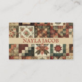 Terracotta Quilt Patchwork Handgefertigte Kleidung Visitenkarte (Vorderseite)