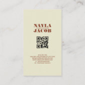 Terracotta Quilt Patchwork Handgefertigte Kleidung Visitenkarte (Rückseite)