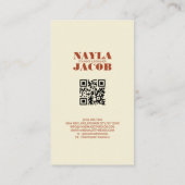 Terracotta Quilt Patchwork Handgefertigte Kleidung Visitenkarte (Rückseite)