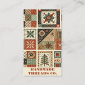 Terracotta Quilt Patchwork Handgefertigte Kleidung Visitenkarte (Vorderseite)